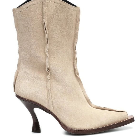 Acne Studios Western Goat Skin Boot Nude Beige Cream - Picture 5 of 10